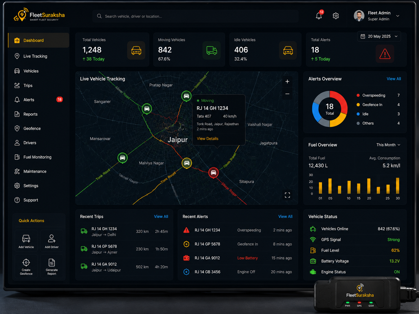 AIS140 GPS Dashboard